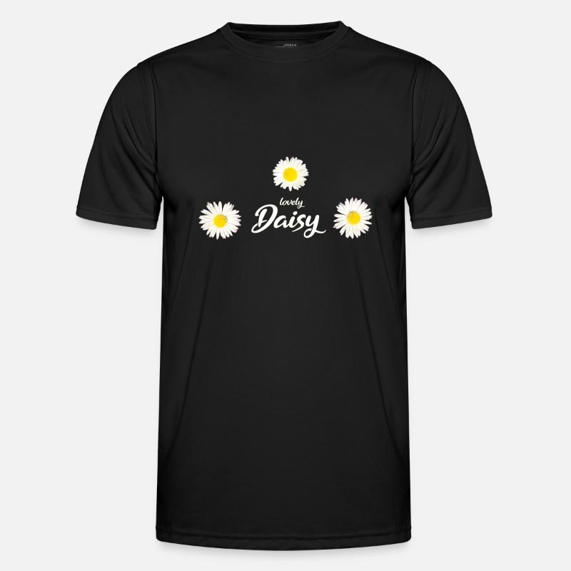 Daisy Goose Flower Spring - Men's Functional T-Shirt - black