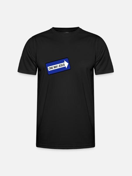 One Way Jesus - Men's Functional T-Shirt - black