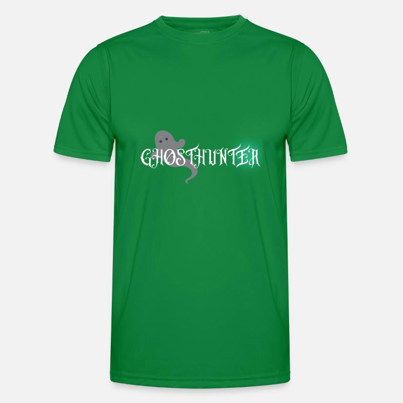 ghost hunter halloween saying gift idea ghost Men's Functional T-Shirt
