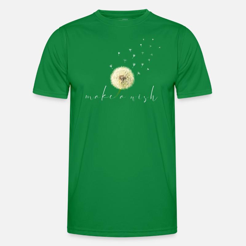 make a wish Pusteblume Männer Funktions-T-Shirt
