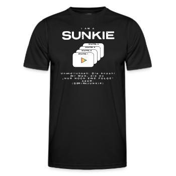 Serien Junkie 2 - Männer Funktions-T-Shirt - Schwarz - Vorne - AI Model Male 178 dark (178cm)