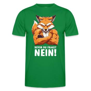 Renard, Forêt, Animal, Nature Sauvage Avant de demander Non - T-shirt sport Homme - vert - Devant - AI Model Male 178 dark (178cm)