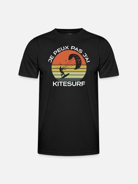 I can't I kitesurf - Men's Functional T-Shirt - black