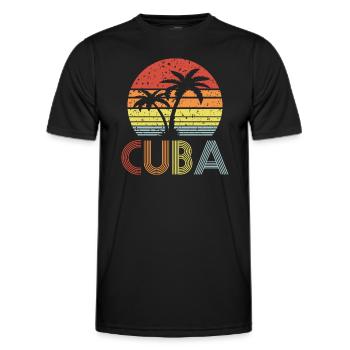 Cuba - T-shirt sport Homme - noir - Devant - AI Model Male 178 dark (178cm)