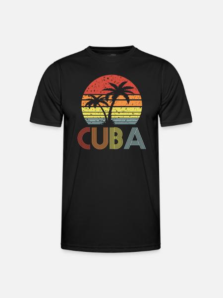 Cuba - Männer Funktions-T-Shirt - Schwarz