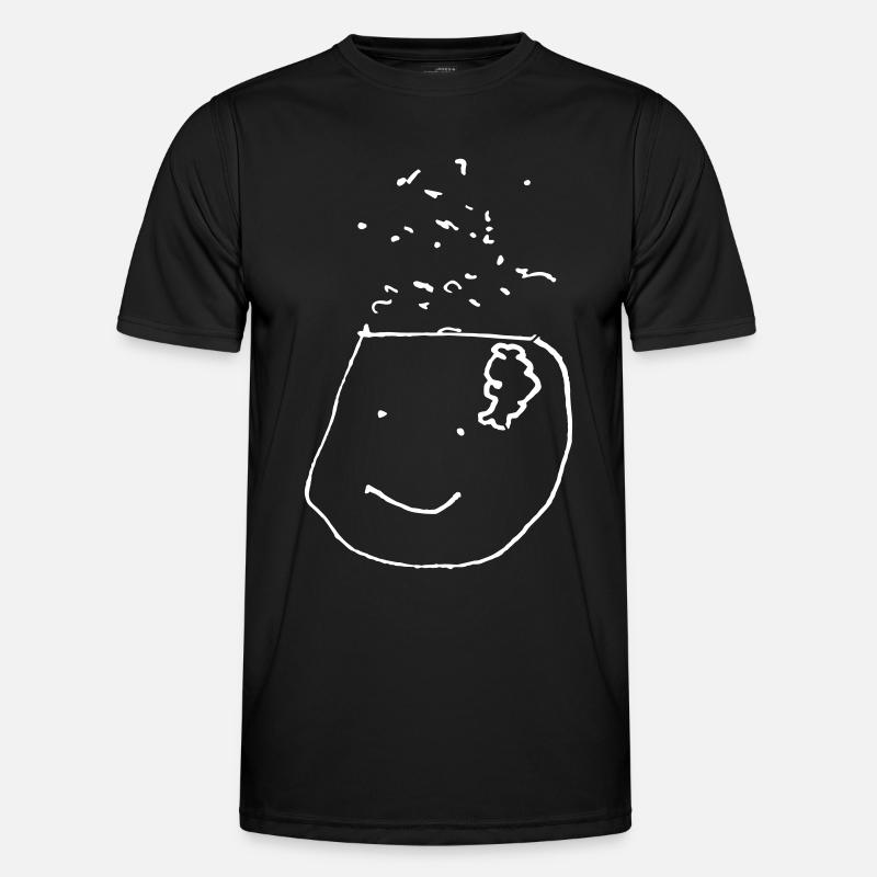 brain - Männer Funktions-T-Shirt - Schwarz