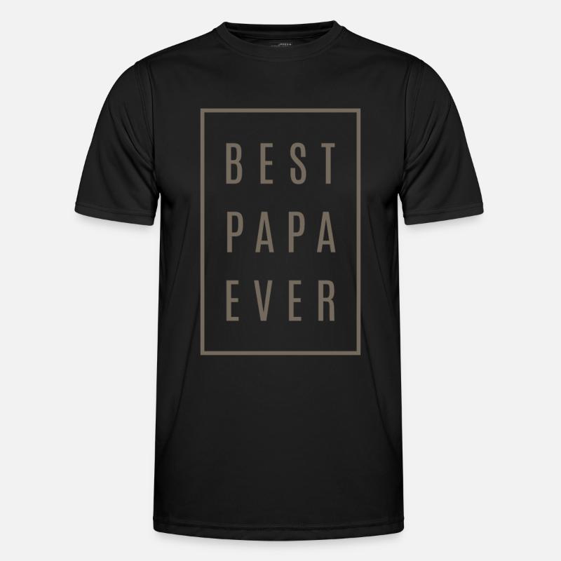 Best Papa Ever Tees Gift! - Men's Functional T-Shirt - black