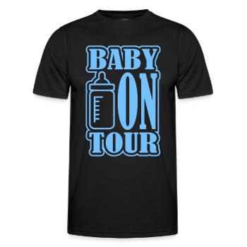 Baby on Tour - Men's Functional T-Shirt - black - Front - AI Model Male 178 dark (178cm)