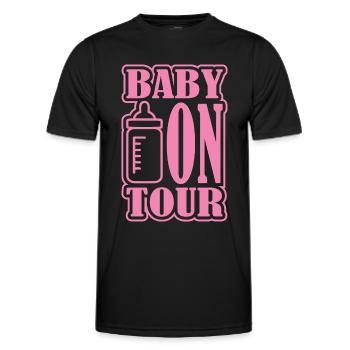 Baby on Tour - Men's Functional T-Shirt - black - Front - AI Model Male 178 dark (178cm)