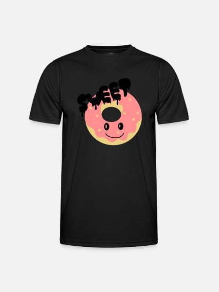 sweet donut - Männer Funktions-T-Shirt - Schwarz