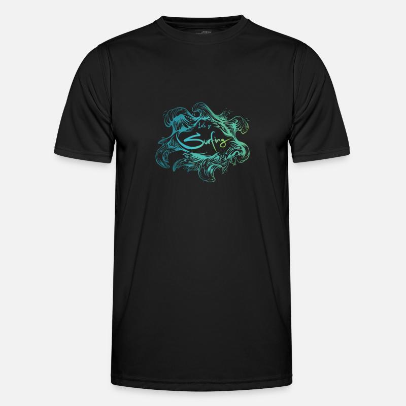 Let's go surfing - artwork - Men's Functional T-Shirt - black