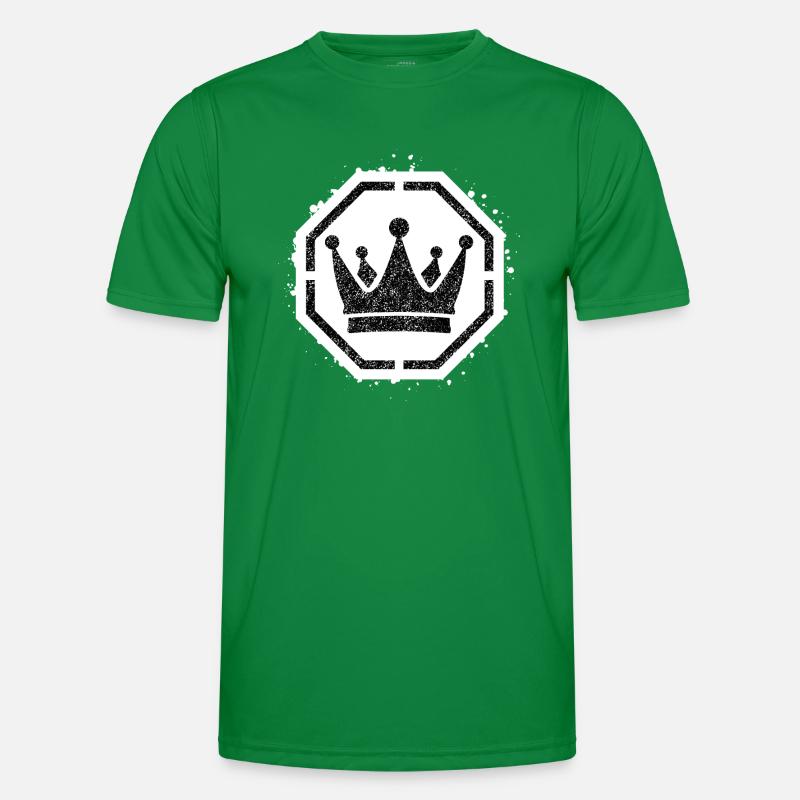 Sponge stencil Crown inside octagon Men's Functional T-Shirt