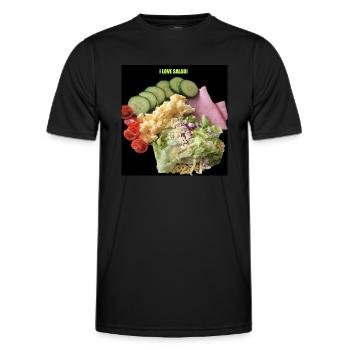 I LOVE SALAD - Men's Functional T-Shirt - black - Front - AI Model Male 178 dark (178cm)