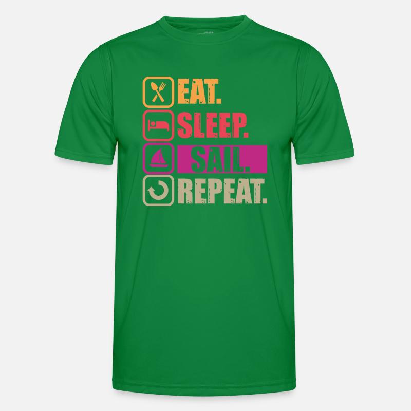 Manger Sleep Sail Répéter T-shirt sport Homme