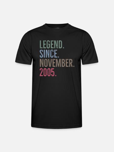 Legende seit November 2005 - Männer Funktions-T-Shirt - Schwarz