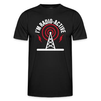 I'm Radio-Active Amateur Radio Operator - Männer Funktions-T-Shirt - Schwarz - Vorne - AI Model Male 178 dark (178cm)