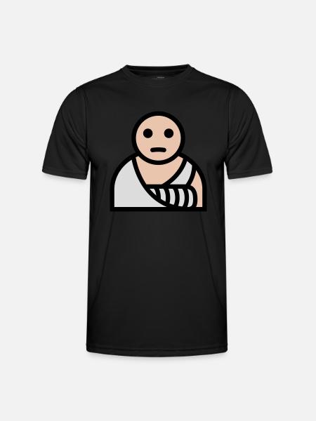 Arm broken plaster bandage - Men's Functional T-Shirt - black