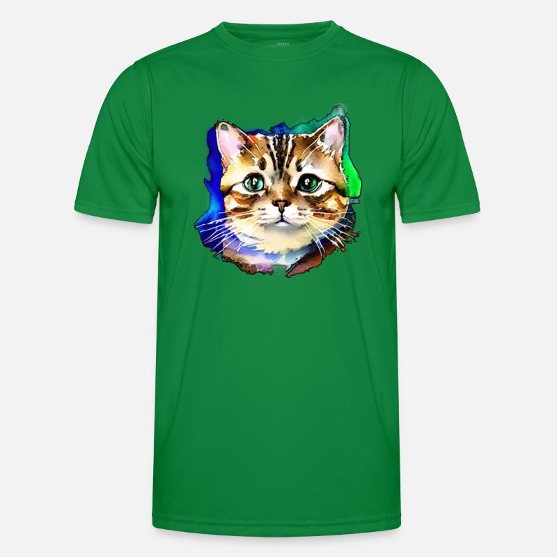 Katzengesicht 3 Männer Funktions-T-Shirt
