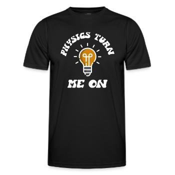 Physics Turn Me On - Men's Functional T-Shirt - black - Front - AI Model Male 178 dark (178cm)