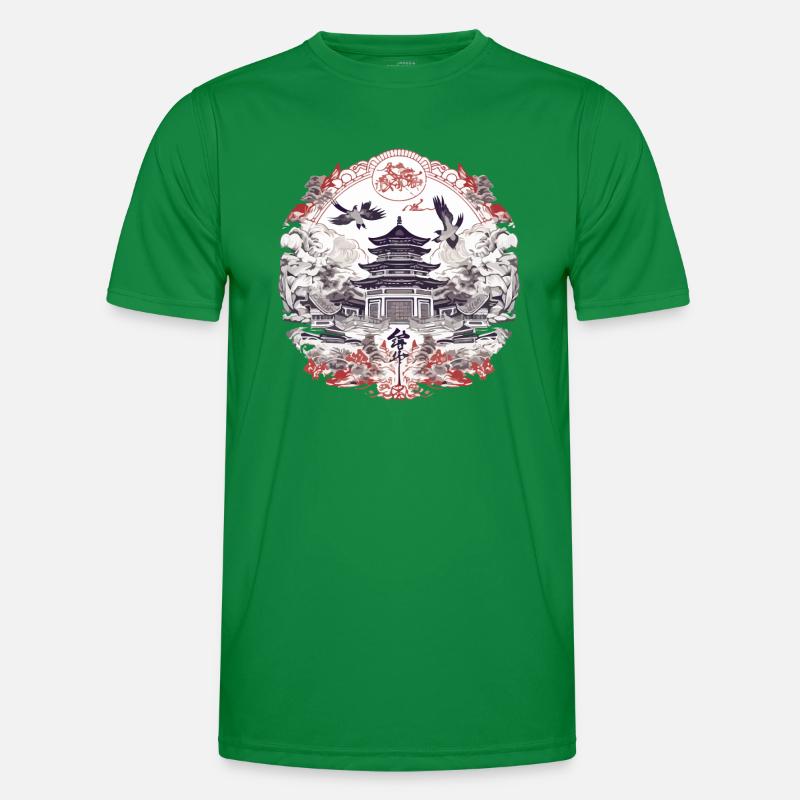 Chinesische Folklore Männer Funktions-T-Shirt