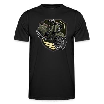Schwalbe KR51/1 // Illustration - Männer Funktions-T-Shirt - Schwarz - Vorne - AI Model Male 178 dark (178cm)