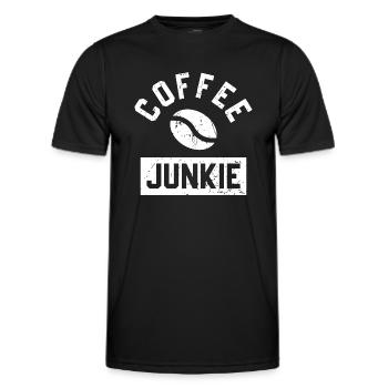 Coffee Junkie - Men's Functional T-Shirt - black - Front - AI Model Male 178 dark (178cm)