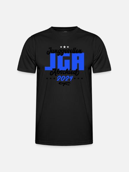 jga junggesellenabschied 2024 - Männer Funktions-T-Shirt - Schwarz