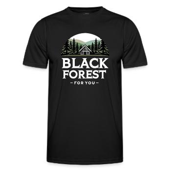 La Forêt-Noire pour vous - T-shirt sport Homme - noir - Devant - AI Model Male 178 dark (178cm)