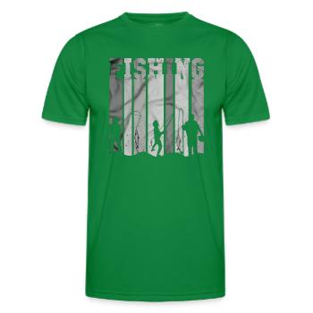fisch, fisch, angeln, see, meer, angeln, fauna, exotisch - Männer Funktions-T-Shirt - Kelly Green - Vorne - AI Model Male 178 dark (178cm)