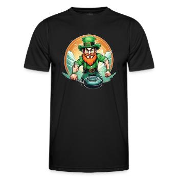 Curling Trèfle de la Saint-Patrick - T-shirt sport Homme - noir - Devant - AI Model Male 178 dark (178cm)