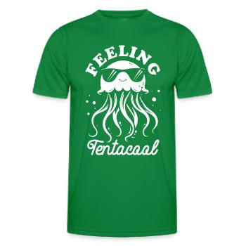 Feeling Tentacool - Jellyfish with Tentacles - Men's Functional T-Shirt - kelly green - Front - AI Model Male 178 dark (178cm)