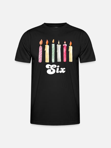 6th Anniversary Candle - Men's Functional T-Shirt - black