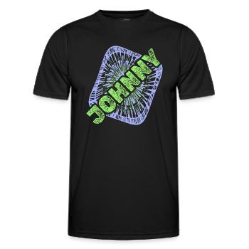 Johnny Johnny - Männer Funktions-T-Shirt - Schwarz - Vorne - AI Model Male 178 dark (178cm)