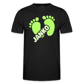 Geburt Janko - Männer Funktions-T-Shirt - Schwarz - Vorne - AI Model Male 178 dark (178cm)