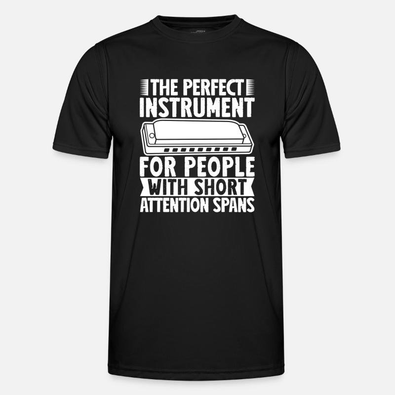 Harmonica Musican For People With Short Attention - Men's Functional T-Shirt - black