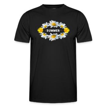 Les fleurs d’été enfin l’été - T-shirt sport Homme - noir - Devant - AI Model Male 178 dark (178cm)