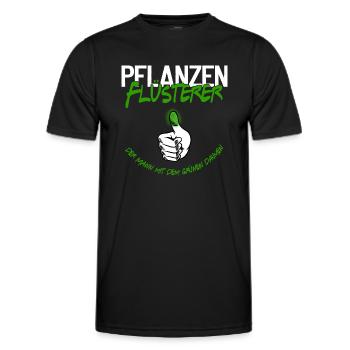 Pflanzen Flüsterer - Männer Funktions-T-Shirt - Schwarz - Vorne - AI Model Male 178 dark (178cm)
