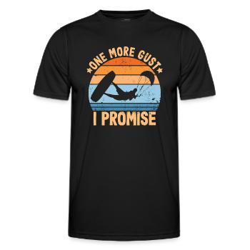 Kitesurfing eine böe noch kitesurfer outfit - Männer Funktions-T-Shirt - Schwarz - Vorne - AI Model Male 178 dark (178cm)
