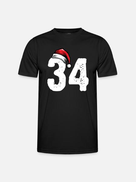 34 Numéro Noël - T-shirt sport Homme - noir