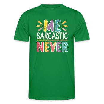 Me Sarcastic Never 11 - Männer Funktions-T-Shirt - Kelly Green - Vorne - AI Model Male 178 dark (178cm)