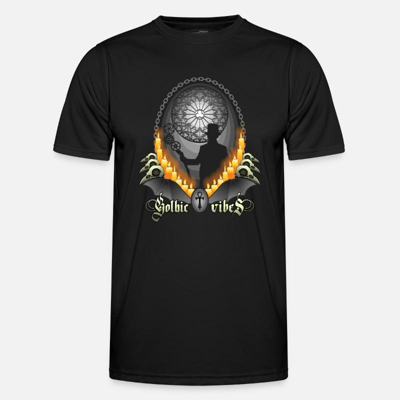 Gothic vibes - Männer Funktions-T-Shirt - Schwarz