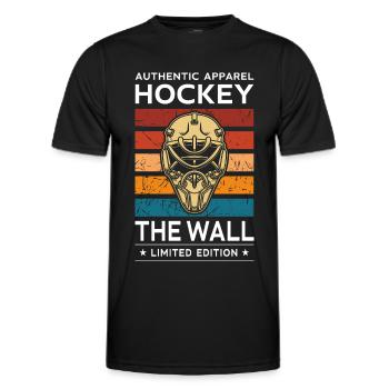 Hockey the Wall - Men's Functional T-Shirt - black - Front - AI Model Male 178 dark (178cm)