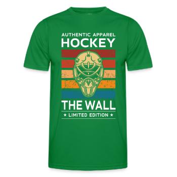Hockey the Wall - Männer Funktions-T-Shirt - Kelly Green - Vorne - AI Model Male 178 dark (178cm)