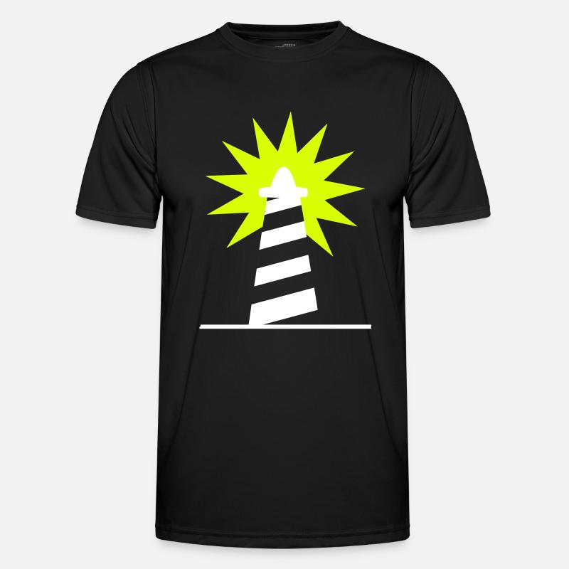 Lighthouse bright sunlight 2c - Men's Functional T-Shirt - black