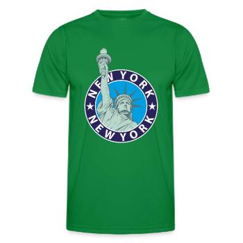 New York Statue of Liberty - Men's Functional T-Shirt - kelly green - Front - AI Model Male 178 dark (178cm)
