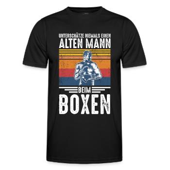 Boxen Boxer Geschenkidee - Männer Funktions-T-Shirt - Schwarz - Vorne - AI Model Male 178 dark (178cm)