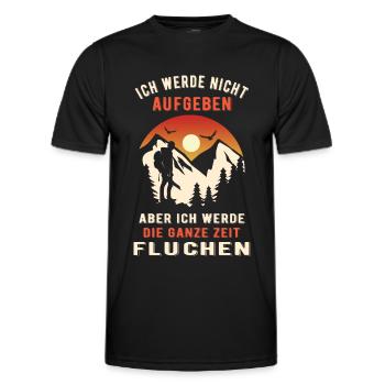 Ich Werde Nicht Aufgeben Aber Fluchen - Männer Funktions-T-Shirt - Schwarz - Vorne - AI Model Male 178 dark (178cm)