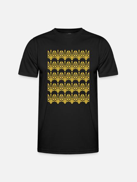 UKRAINE ukrainian symbol pattern ukraine - Men's Functional T-Shirt - black