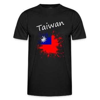 Taiwan - Männer Funktions-T-Shirt - Schwarz - Vorne - AI Model Male 178 dark (178cm)