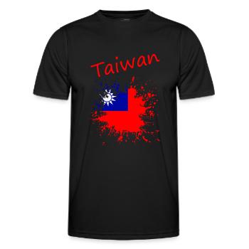 Taiwan - Männer Funktions-T-Shirt - Schwarz - Vorne - AI Model Male 178 dark (178cm)